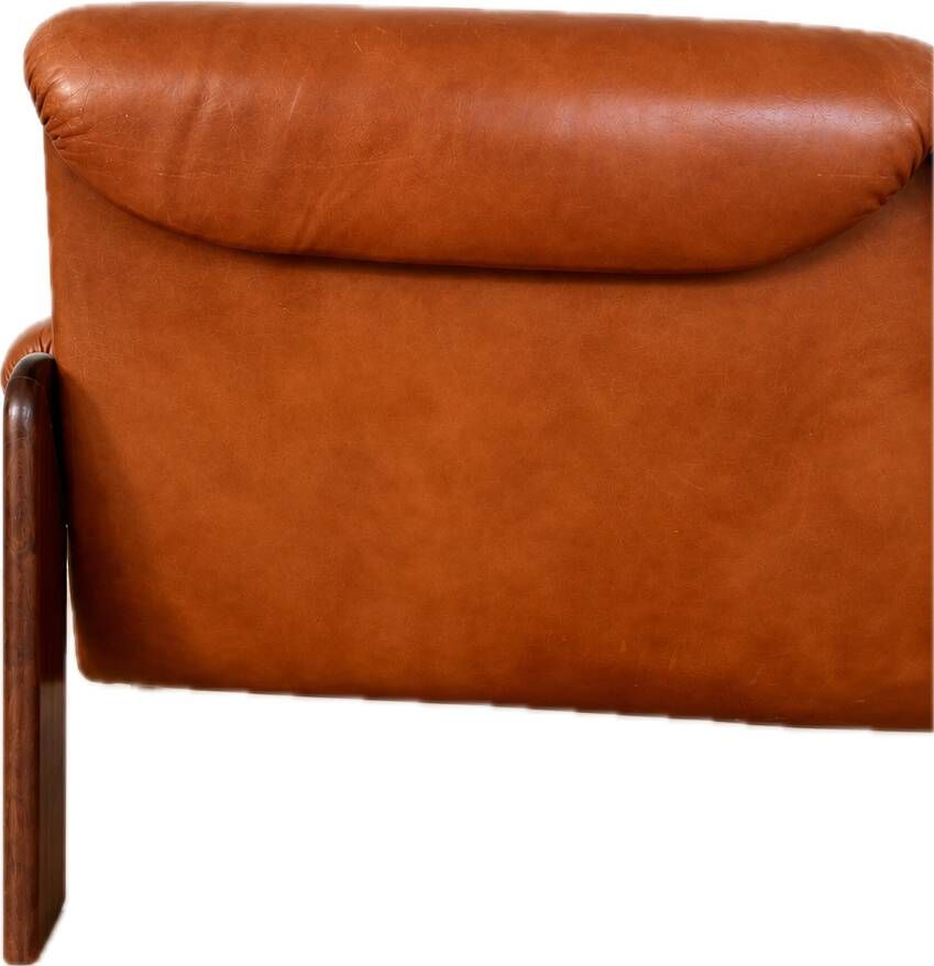 Vintage Swedish mid-century 3 person sofa in cognac leather, 1970s