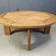 Table basse ronde en chêne danois, années 1960