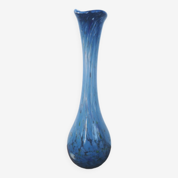 Vase soliflore vintage en verre soufflé