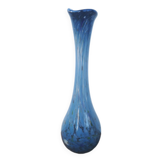 Vase soliflore vintage en verre soufflé