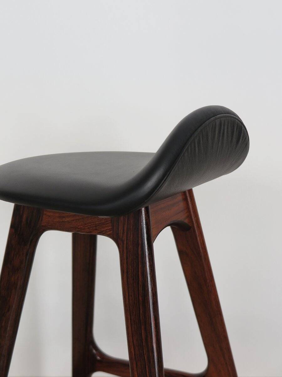 Scandinavian Bar Stools by Erik Buch, 1960s, Set of 2