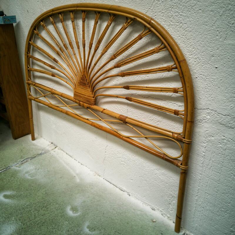 Rattan headboard of the 70s