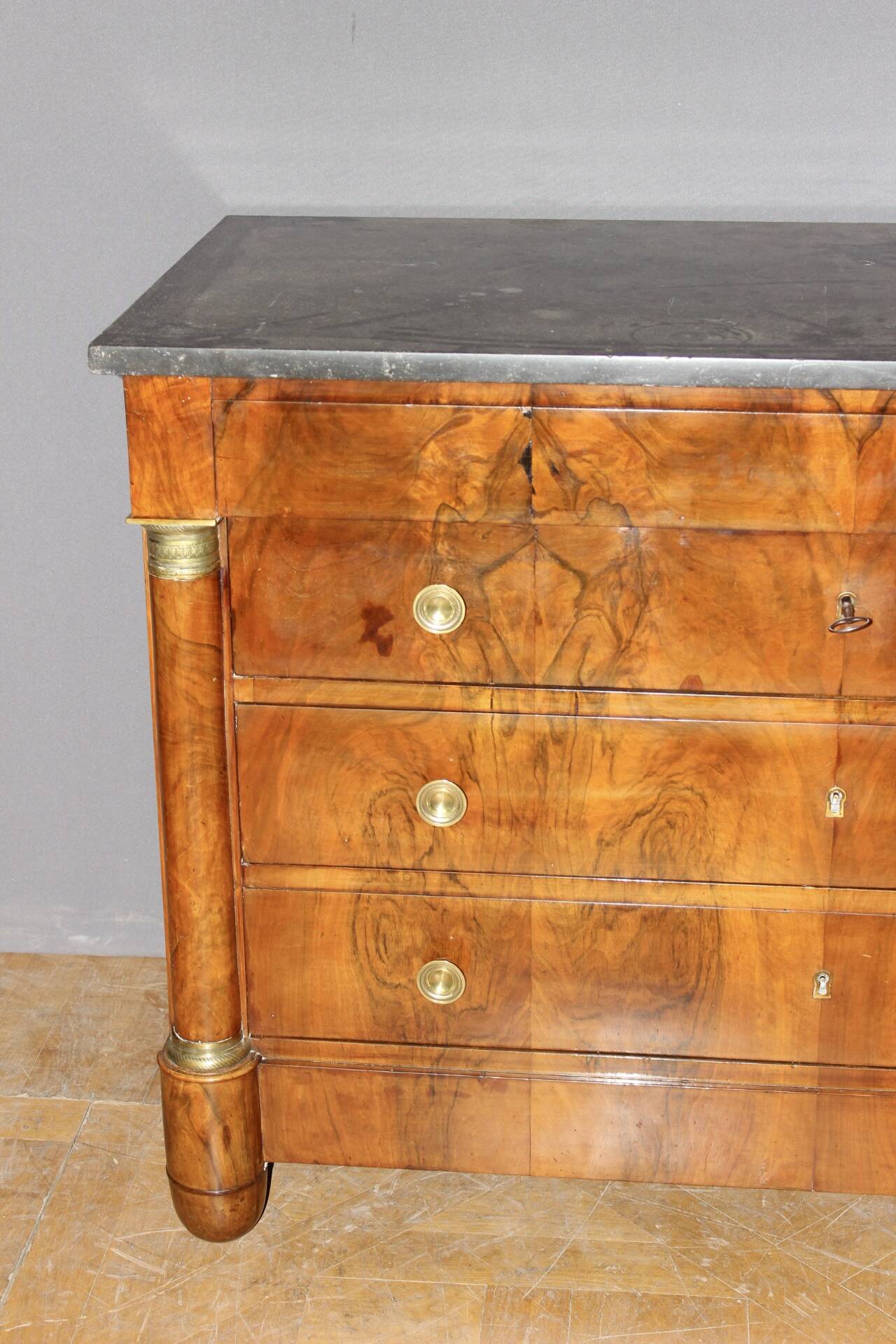 Empire Commode with Half Column, 19th Century