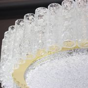 1 of 2 Stunning Murano Glass Tubes Ceiling Light by Doria, Germany, 1960s