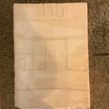 Drap ancien brodé.monogramme brodé MG 219 x 350