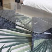 Ikea marble and glass coffee table 1980