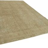 Handmade Oriental Decorative 1980s 245 cm x 349 cm Beige Wool Carpet