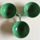 Cups green glazed ceramic, marius giuge, vallauris 50's