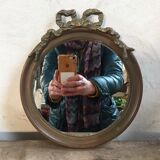 Old brass mirror 25cm