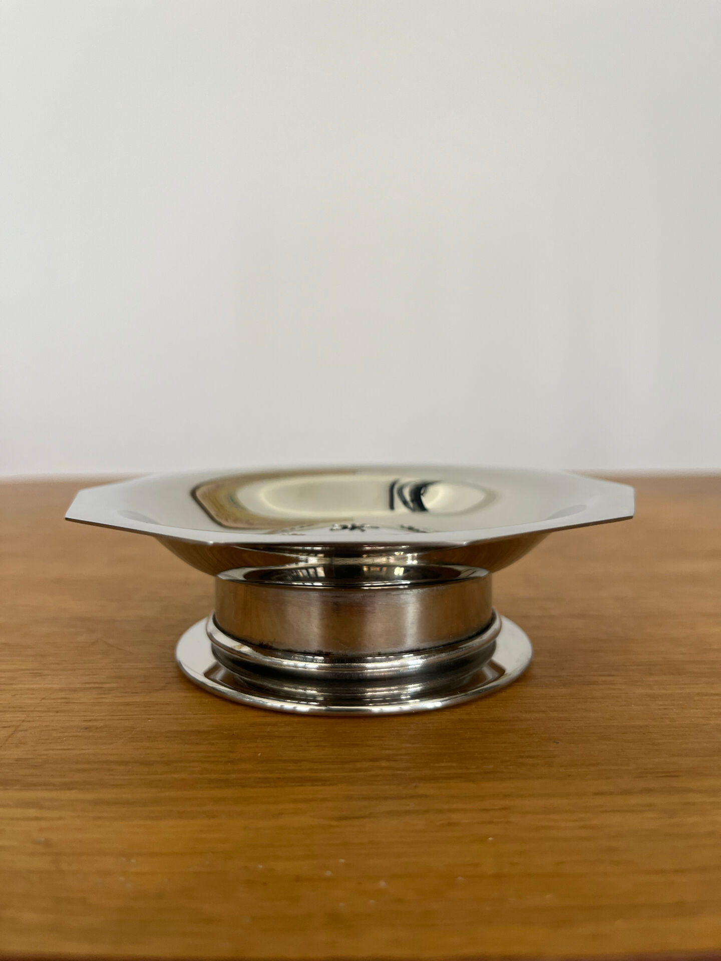 Vintage stainless steel butter dish