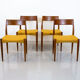Danish teak model 175 set of 4 dining chairs by Mogens Kold, 1960s