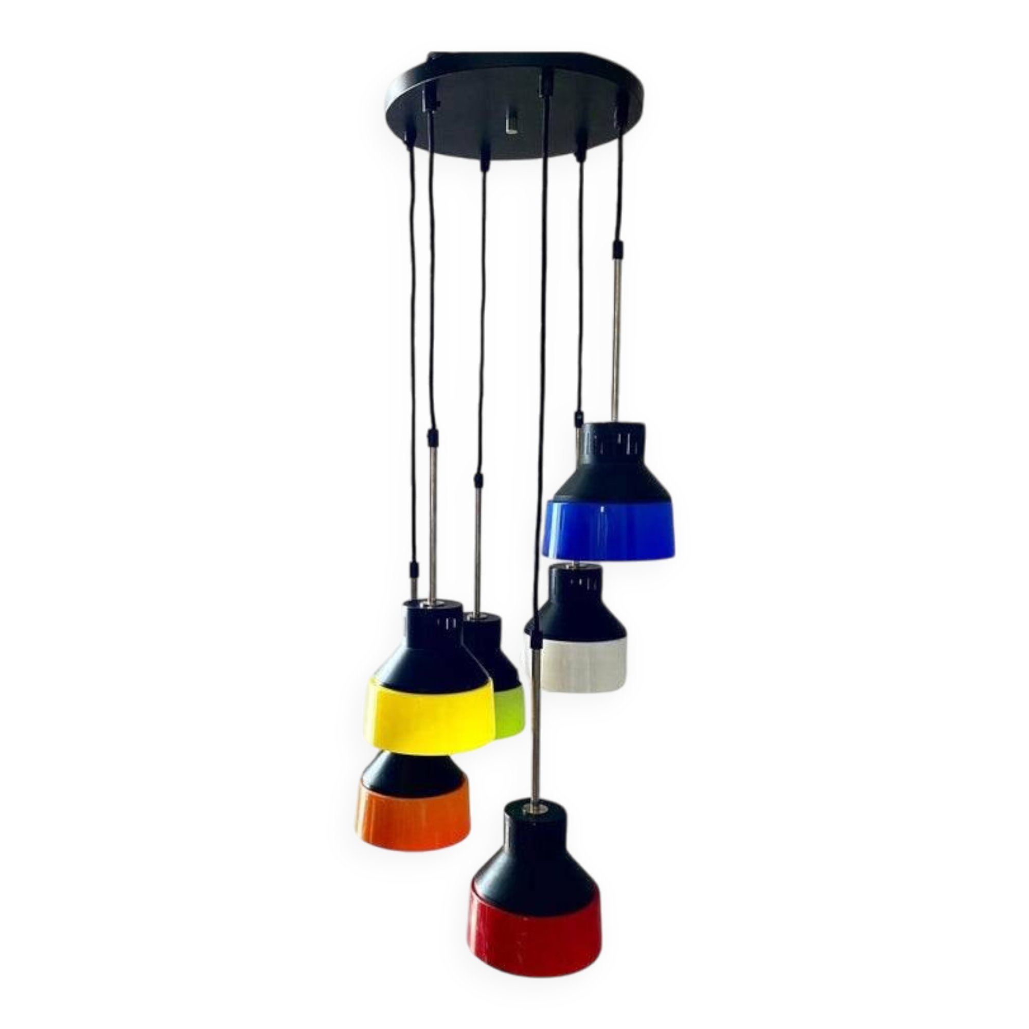 Lustre italien moderne en cascade du milieu du siècle