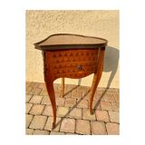 Table form heart in style Louis XV marquetry