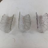 Lot de 3 Appliques en verre de Murano " Tuiles "