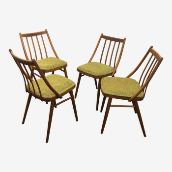 Lot de 4 chaises d'Antonin Suman 60, Tchécoslovaquie