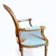Louis XVI style medallion armchair with caning, 20th century.