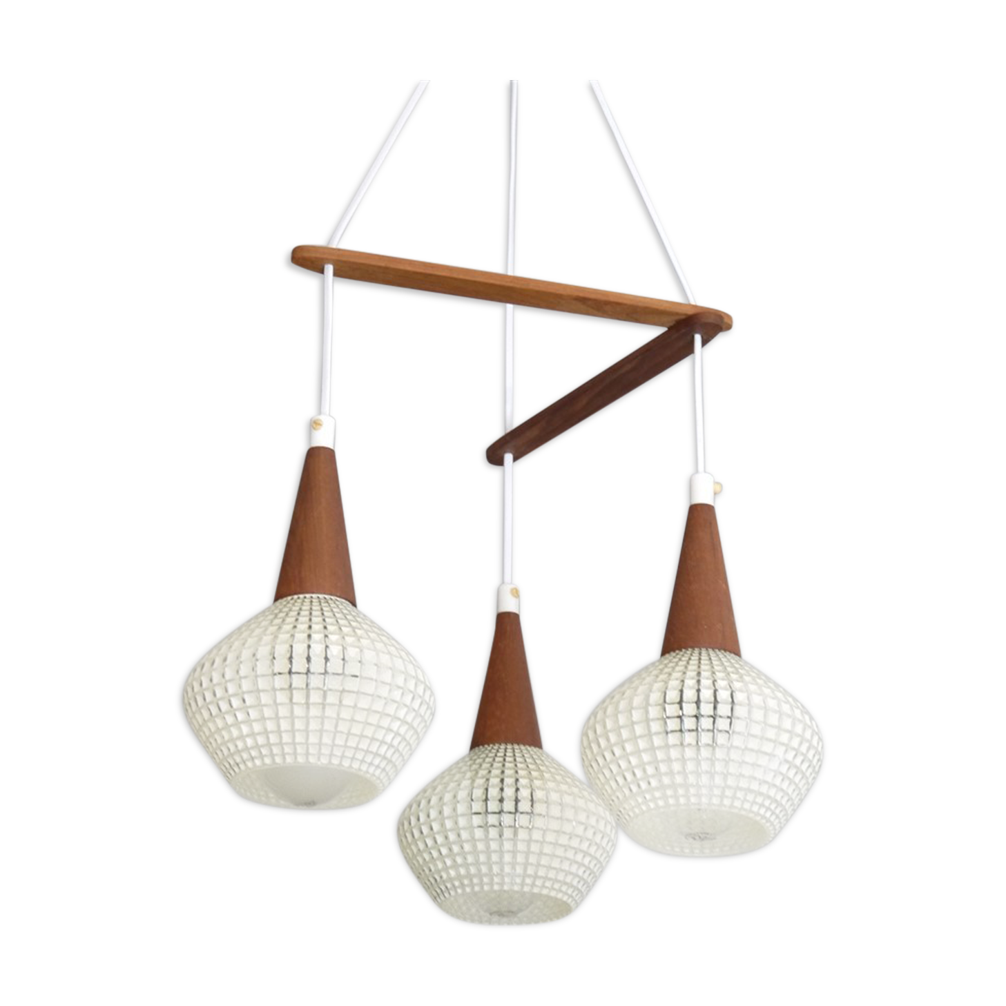 Danish boomerang luster in teak 1960