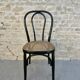 Bistro chair in black lacquered wood and seat in cannage