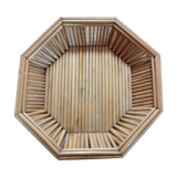 Octagonal bamboo basket