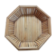 Octagonal bamboo basket
