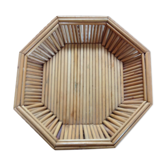 Octagonal bamboo basket
