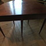 Half moon table in mahogany