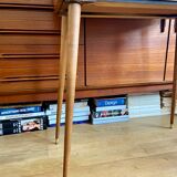 Scandinavian writing basket in wood 1960