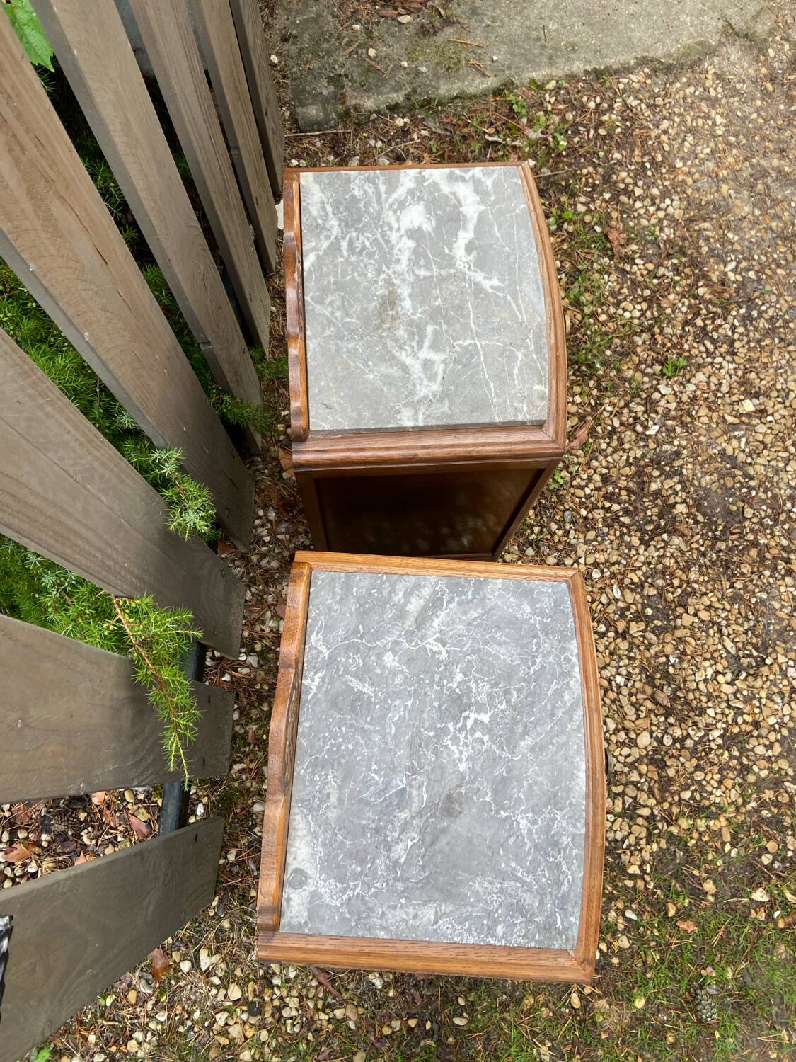 Pair of art deco bedside tables