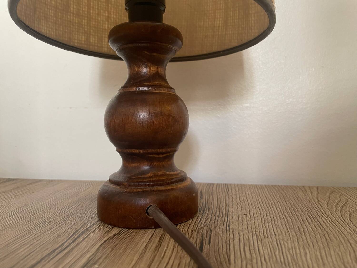 Small wooden lamp