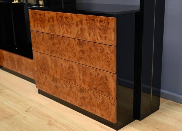 Bibliothèque Paul Michel en Loupe d’Orme et Laquée – 2ème Partie XXe