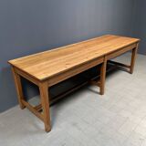 Large antique drapery fabric table