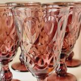 Set of 12 amethyst La Rochère glasses from Lyon