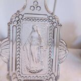 Virgin Mary molded glass stoup