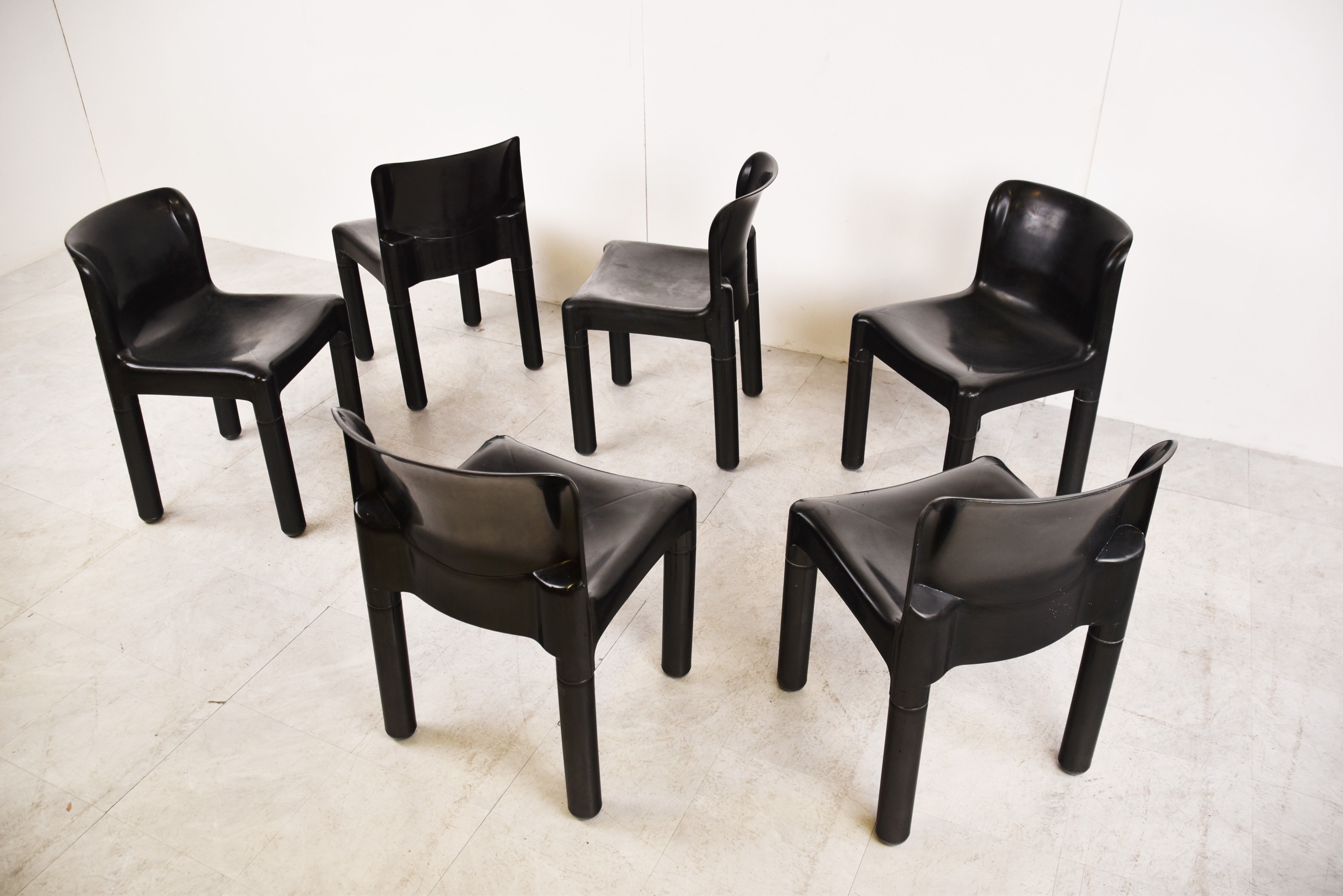 Model 4875 chairs by Carlo Bartoli for Kartell, 1970s