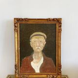 Oil portrait on panel.