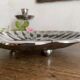 Stainless steel dish with ball feet 32 cm