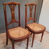 Paire de chaise cannées 1930
