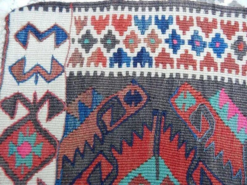 Vintage Turkish hallway rug 148x393 cm