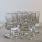 6 vintage Luminarc liqueur glasses, Sweden model - Clear glass