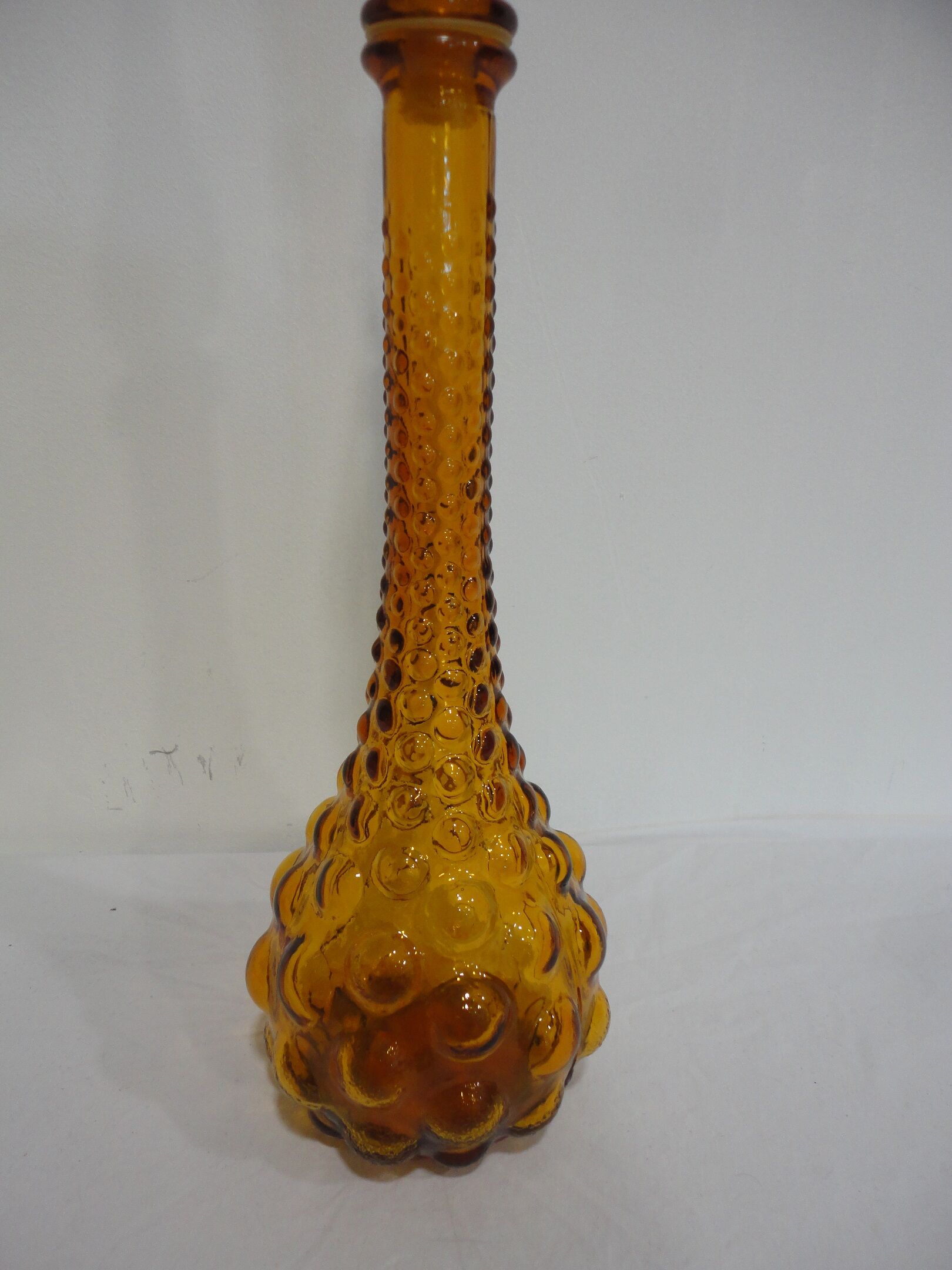 Yellow glass "bubbles" carafe