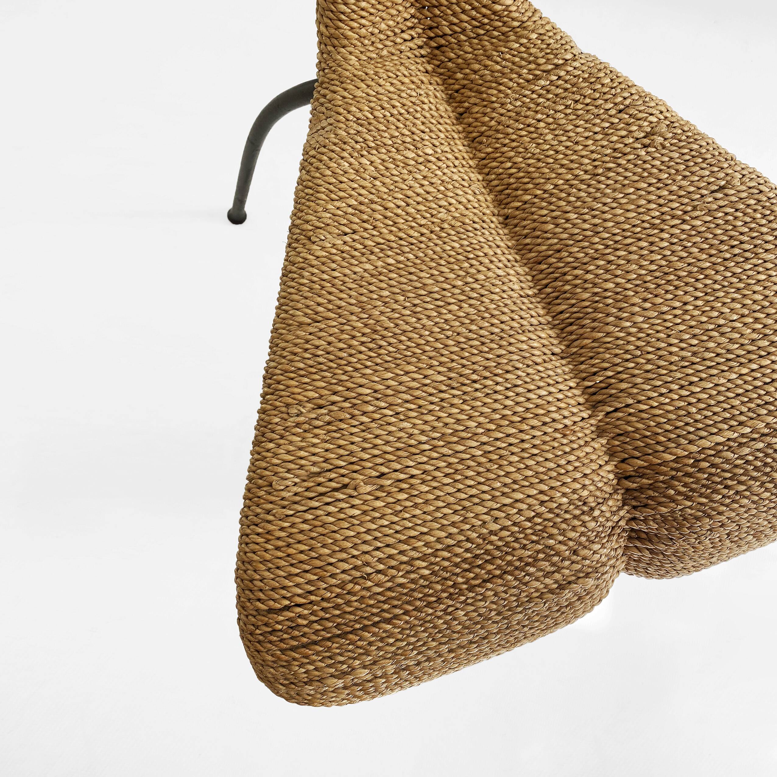 1 X  Postmodern 1980s Dining Side Rope Chair