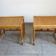 Paire de tables basses en rotin