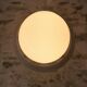 Old modernist suspension flat metal globe opaline period 1940
