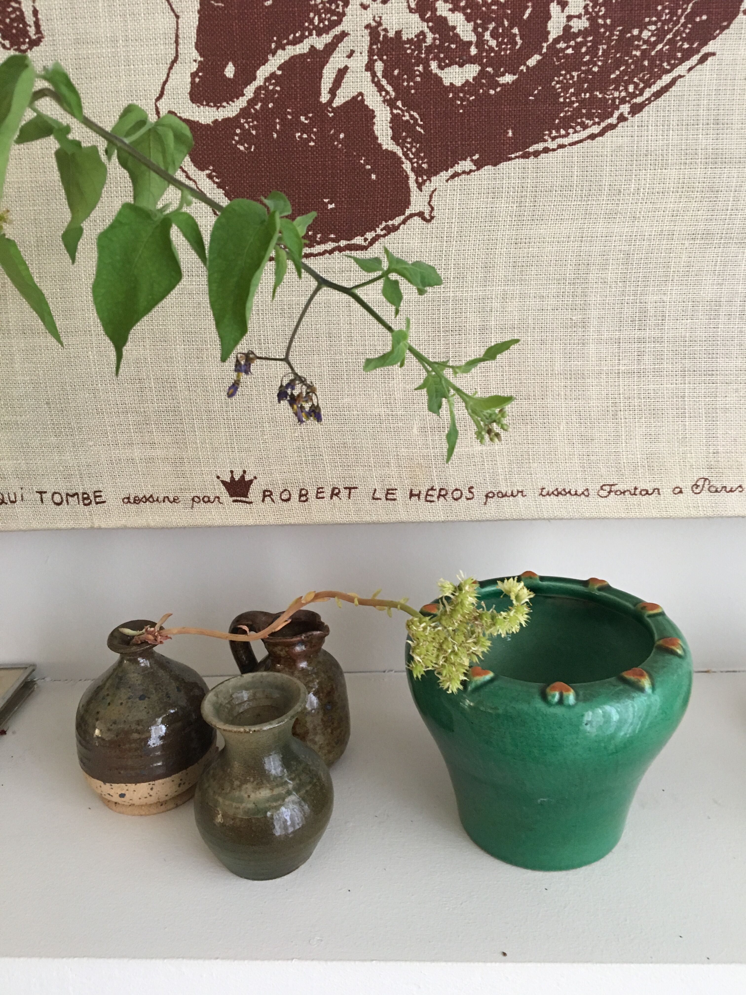 1940s glazed ceramic pot