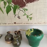 1940s glazed ceramic pot