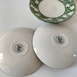 6 small Churchill "Verdigris" Staffordshire plates – 14 cm