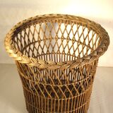 Large wicker wastepaper basket