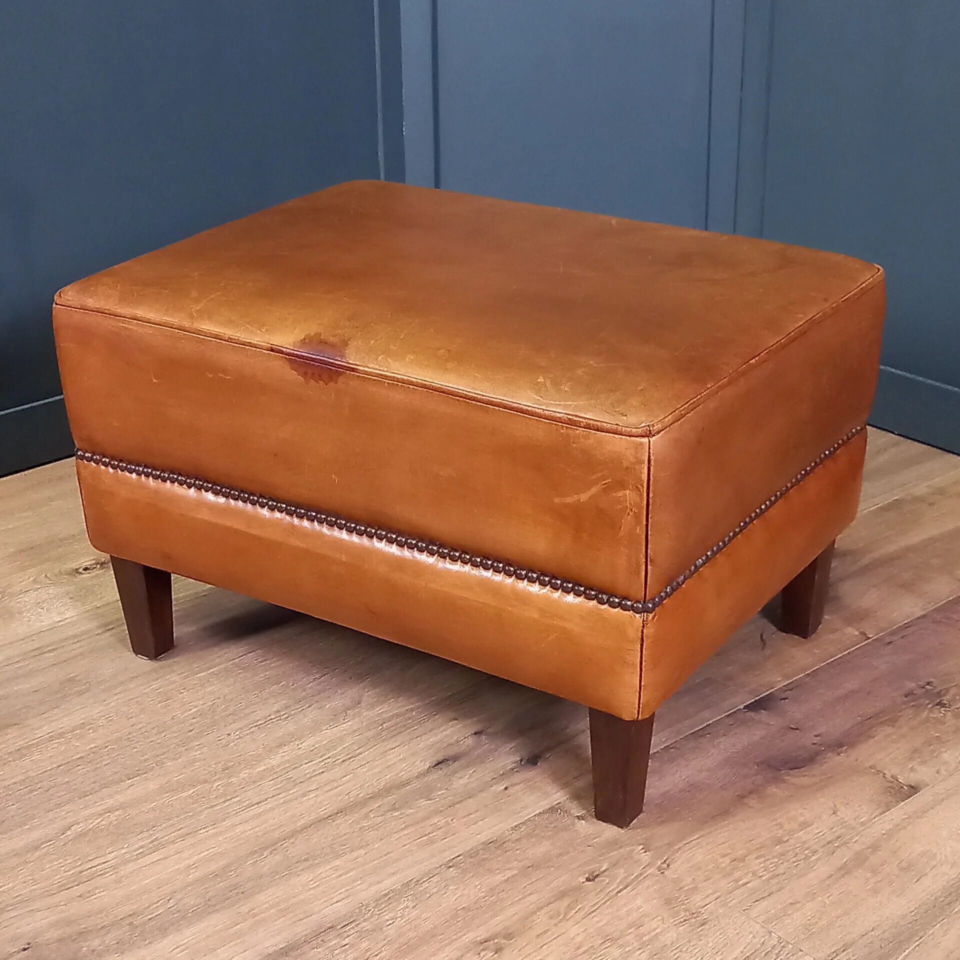 Sheepskin ottoman