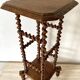 Side table, antique pedestal table in turned wood