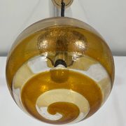 Mid-century Italian Murano glass sphere pendant lamp from 60s